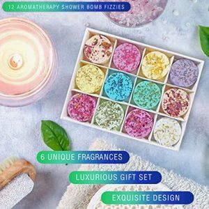 Aromatherapy Shower Steamers - Variety Set Of 12 Shower Bombs w/ Essential Oils